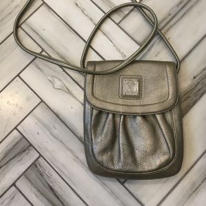 Tignanello metallic pebbled leather Crossbody